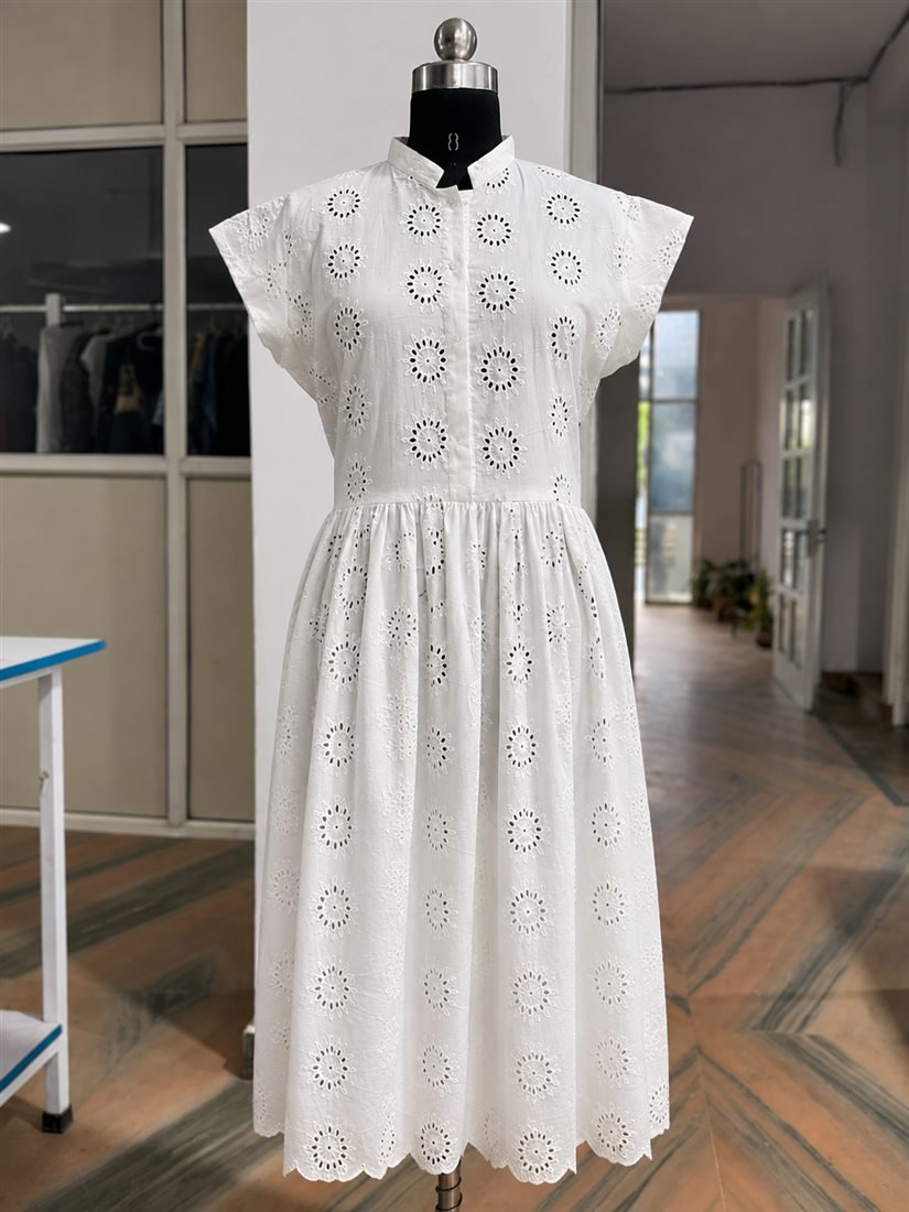 Eyelet cotton dress